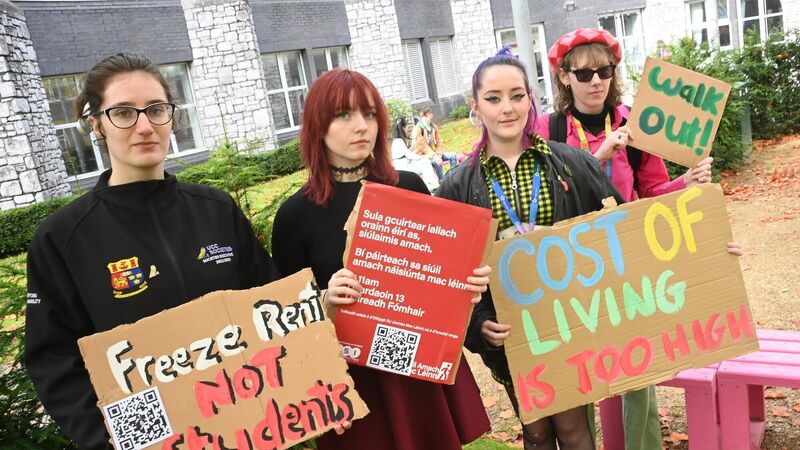 Cork college students walkout as part of national protest Cork college students walkout as part of national protest