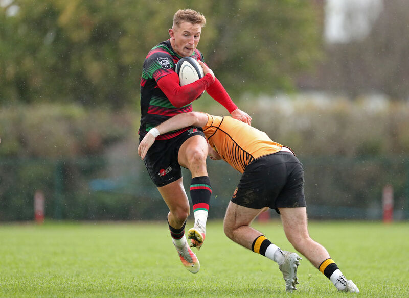  Cian Bohane, Highfield, takes on Ruaidhri Fallon, Bucaneers. Picture: Jim Coughlan.