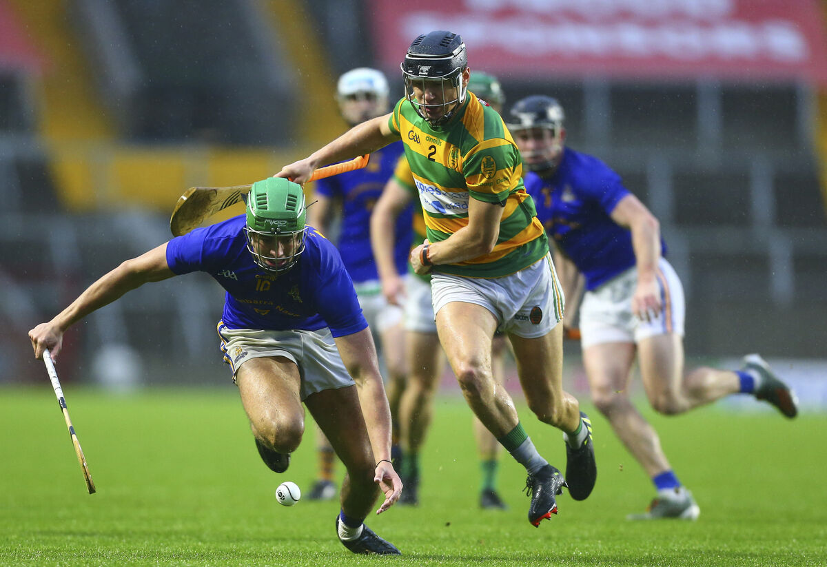 St Finbarr’s Ben Cunningham and Blackrock's Conor O'Brien. Picture: INPHO/Ken Sutton