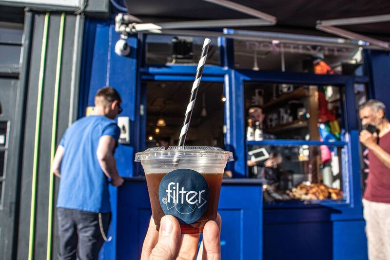 A small iced Americano from Filter. Picture: Richard Gordon