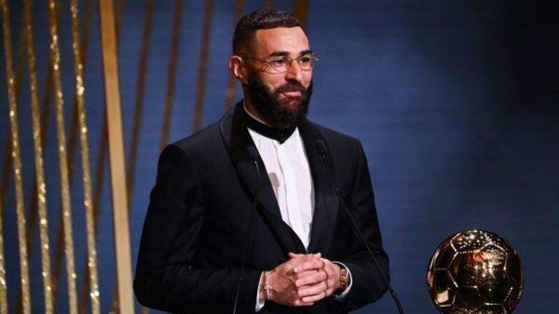 Real Madrid forward Karim Benzema wins Ballon d'Or award