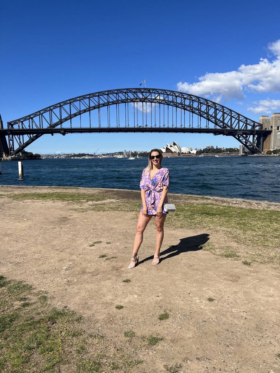 Suzi O'Brien in Sydney Harbour.