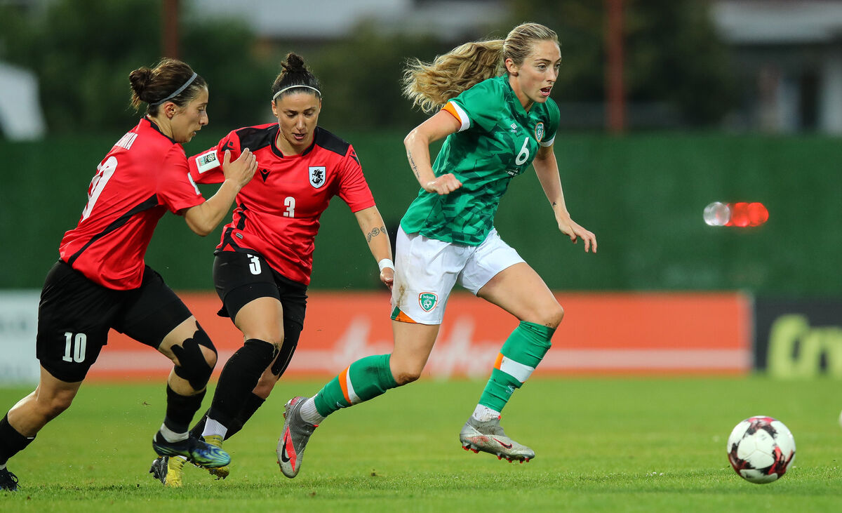 Ireland’s Megan Connolly with Ana