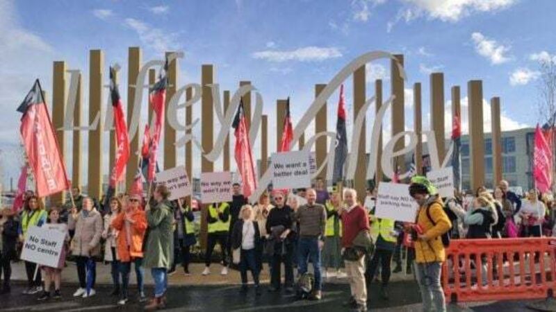 Liffey Valley workers protest new fees at staff car park