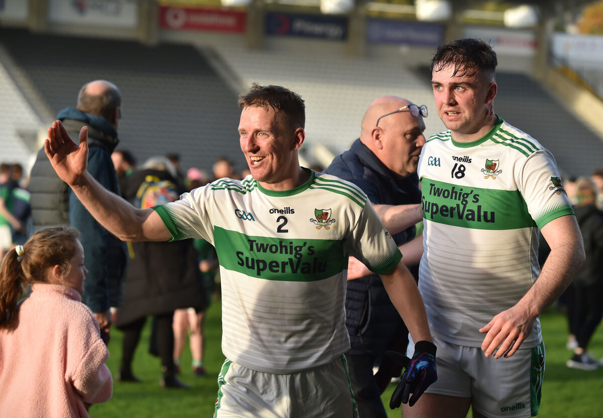 Kanturk's John McLoughlin and Cian Clernon after defeating Bantry Blues. Picture: Eddie O'Hare Kanturk's John McLoughlin and Cian Clernon after defeating Bantry Blues. Picture: Eddie O'Hare