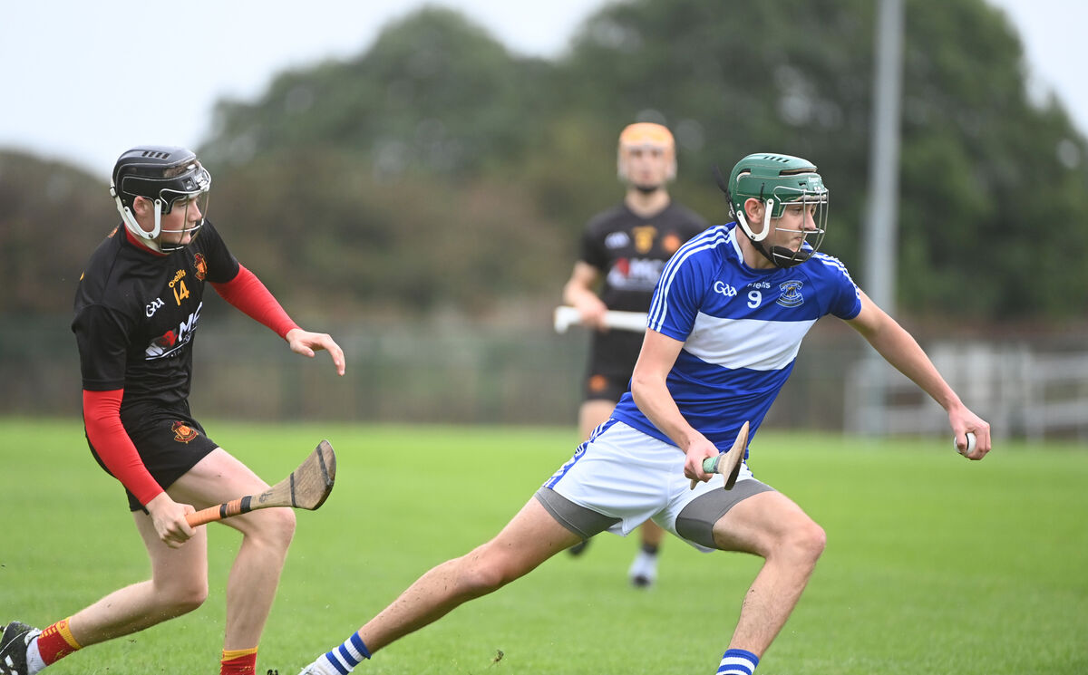  Lucas Ó Siocháin of Gaelcholáiste Mhuire an Mainistir Thuaidh moving forward against Christian Brothers College in their Dr Harty Cup game two weeks ago. Picture: Larry Cummins