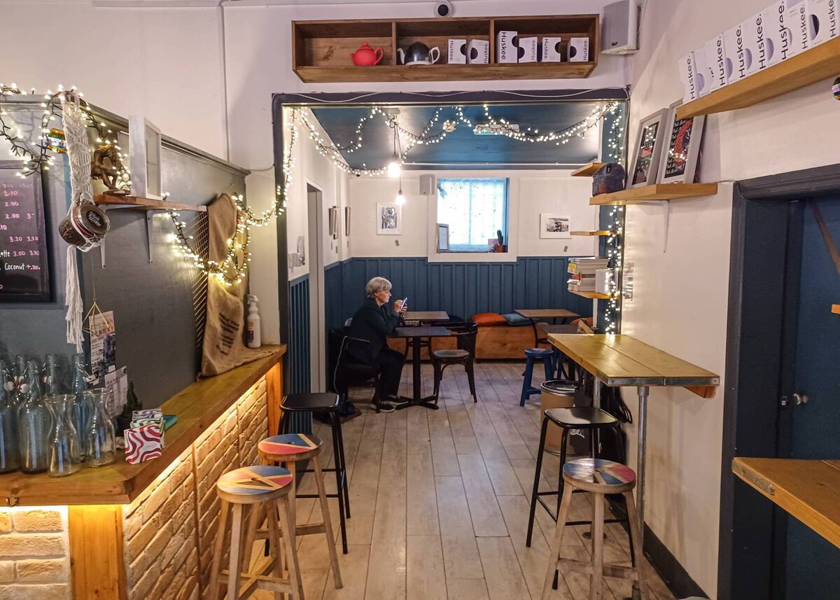 The cosy rear seating area with its shebeen-esque style. Picture: Richard Gordon