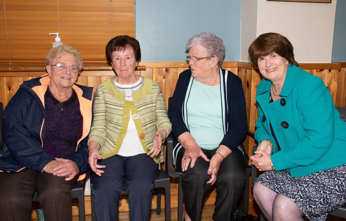 Sheila Hill, Noreen Murphy, Mona Pearson and Theresa McCarthy (HSE) seen at the Farranree Community Association 50th anniversary social in the Farranree Community Centre Picture: Howard Crowdy Sheila Hill, Noreen Murphy, Mona Pearson and Theresa McCarthy (HSE) seen at the Farranree Community Association 50th anniversary social in the Farranree Community Centre Picture: Howard Crowdy