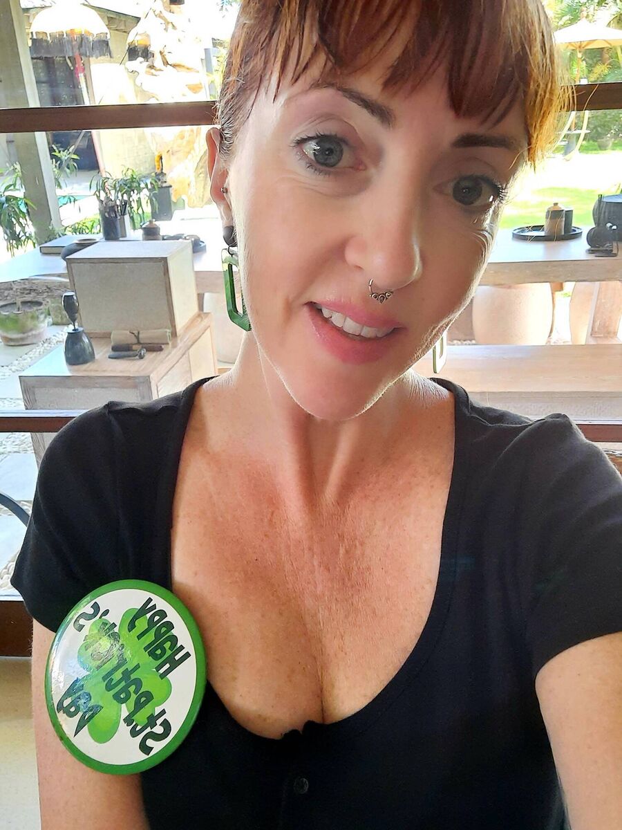 Aimie Mullins, celebrating St Patrick's Day.