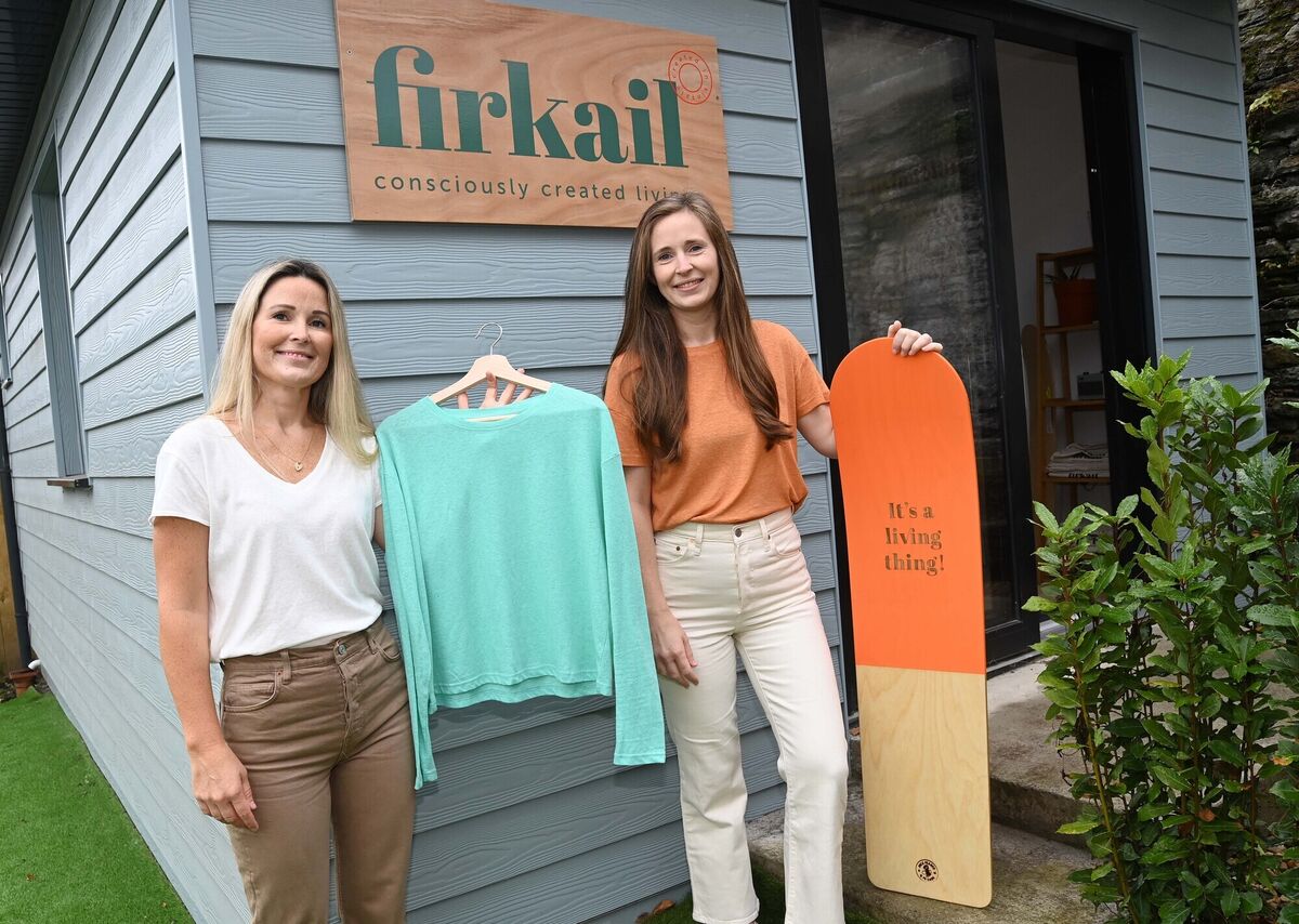 Aoife and Orla Lynch, founders of Firkail, sustainable clothing business, Kinsale, Co. Cork.