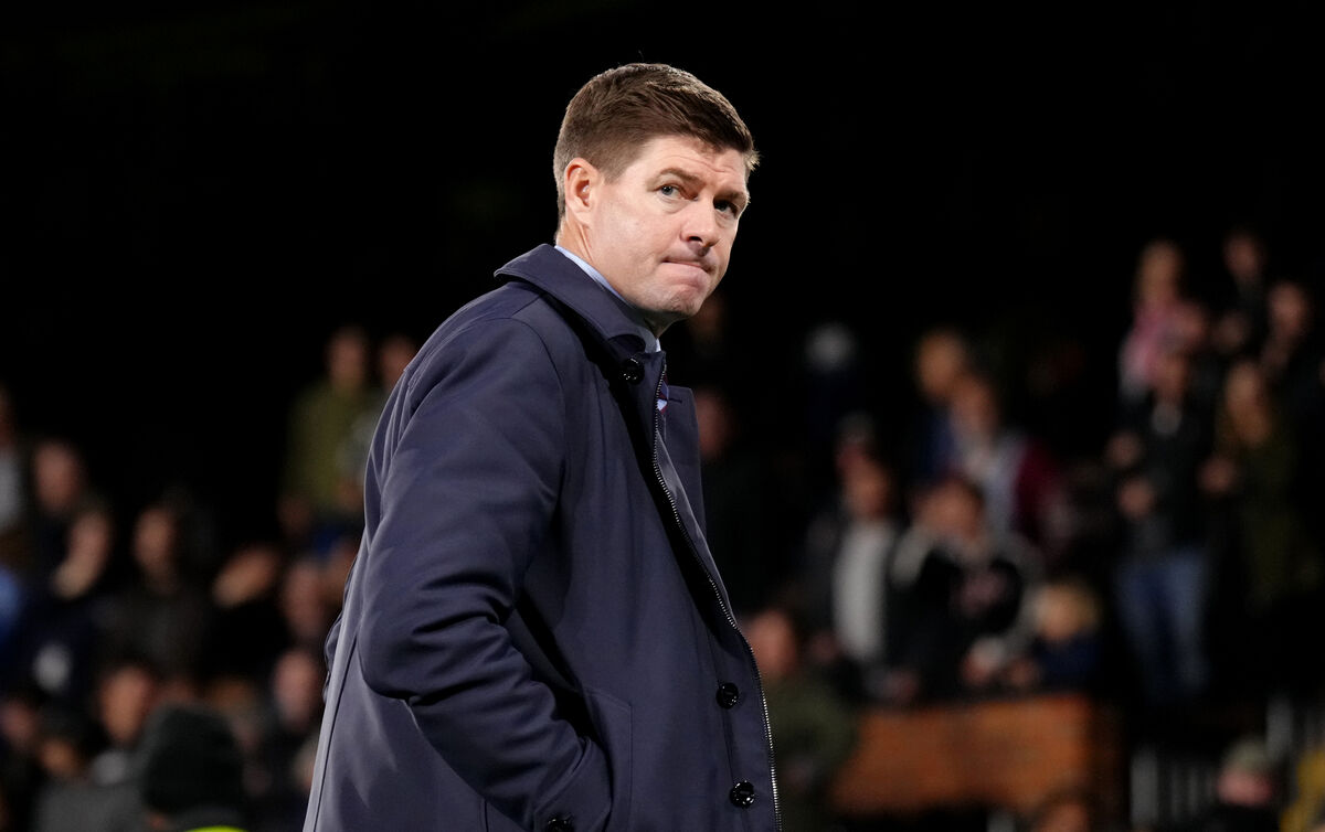 Aston Villa manager Steven Gerrard looks dejected after the Premier League match against Fulham at Craven Cottage, London Aston Villa manager Steven Gerrard looks dejected after the Premier League match against Fulham at Craven Cottage, London