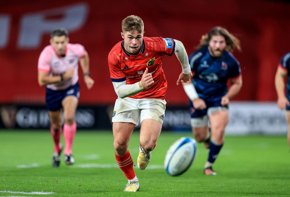 Munster's Jack Crowley on the move. Picture: INPHO/Dan Sheridan