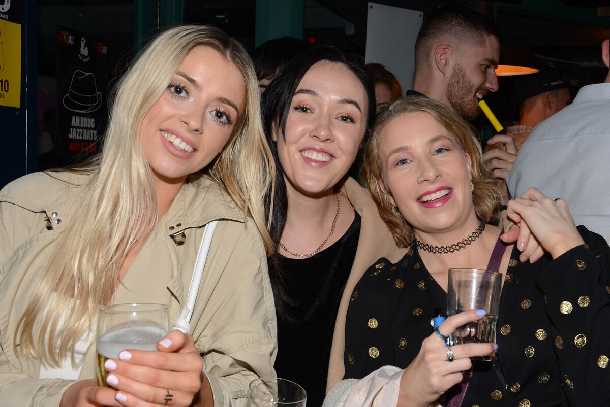 Zara Lentzly, Faye Dowling and Kerri Peters from Cork seen at the Brog during the Jazz weekend. Picture: Howard Crowdy
