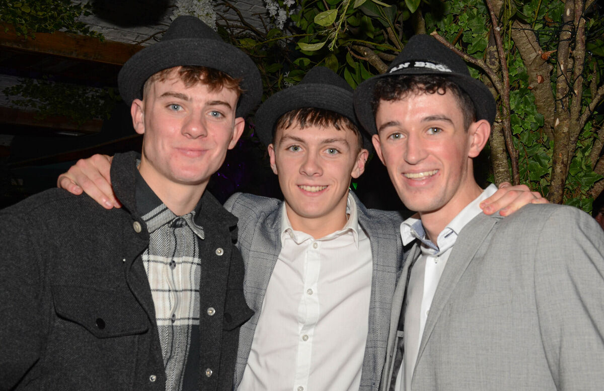 Sean Og O'Keeffe and Rory O'Connell from Aghada seen with Matt Flynn from Dungourney in Conways Yard during the Jazz Weekend in Cork. Picture: Howard Crowdy