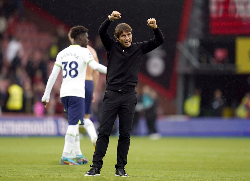 Tottenham Hotspur manager Antonio Conte after the Premier League match at the Vitality Stadium, Bournemouth. 