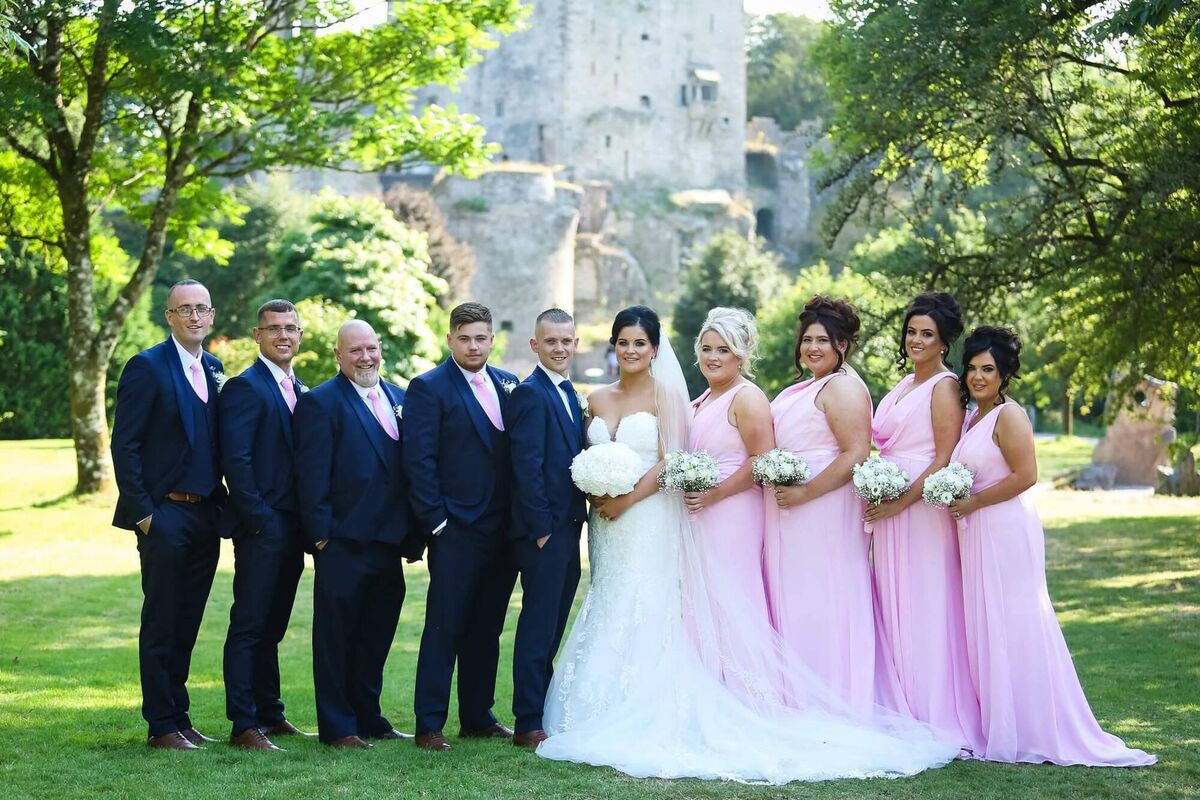 The wedding party pose for photos - taken by Ray and Irene at Ray Terry Photography. Videographer for the day was Storybegins. Pictures: Ray Terry Photography