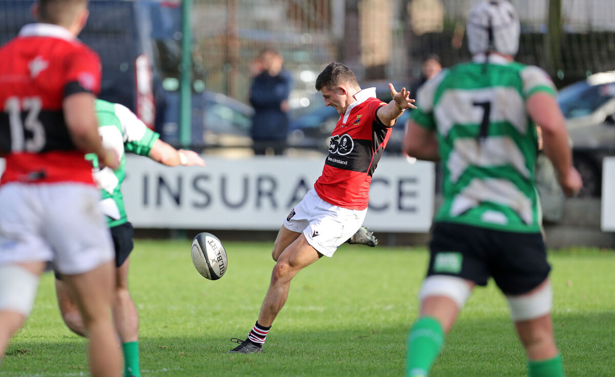 Louis Bruce, UCC, in action against Naas at the Mardyke. Picture: Jim Coughlan.