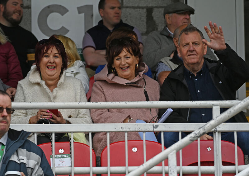 Anne Ludzik, Ann and Barry Notley at the Jerry Harris testimonial match at Turner's Cross Picture; Eddie O'Hare