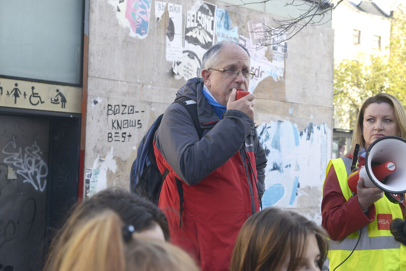 Pictured at a Save St Vincent's secondary school rally at the South Mall Cork city was Mick Barry TD. Picture Denis Boyle Pictured at a Save St Vincent's secondary school rally at the South Mall Cork city was Mick Barry TD. Picture Denis Boyle