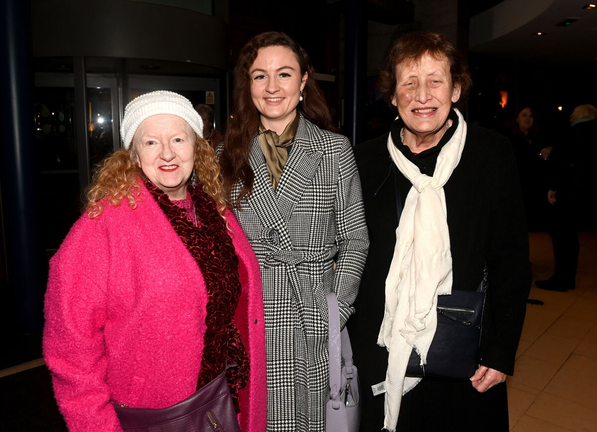 Annmarie McCarthy, Hannah Degg and Mary Duffy at the Christy Moore concert for the Cork Life Centre at the Cork Opera House . Picture; Eddie O'Hare