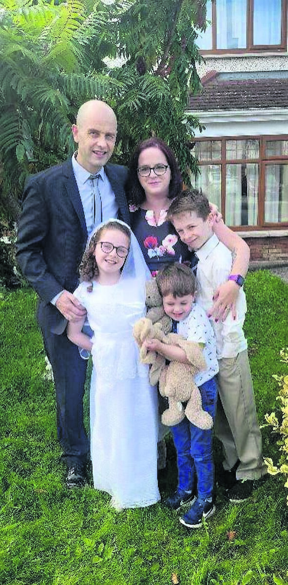 Oisin Duggan and his parents and siblings.