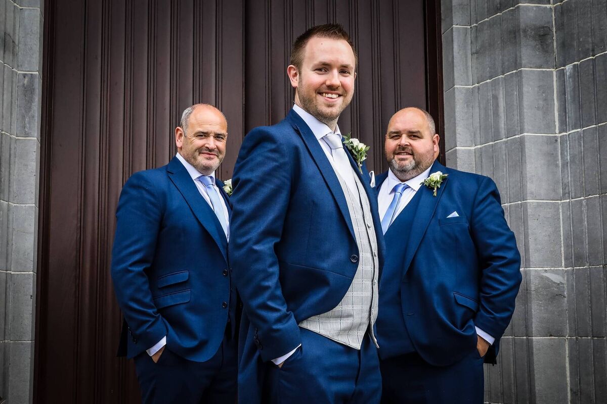 Stephen Hunt with his groomsmen Olin Myers (Best Man) and Shane Myers. Stephen Hunt with his groomsmen Olin Myers (Best Man) and Shane Myers.