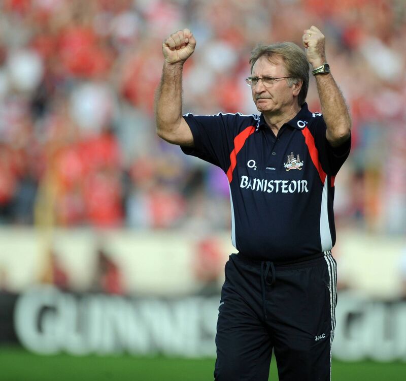 Gerald McCarthy celebrates a Cork win in Thurles. Picture: Eddie O'Hare