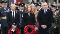 Taoiseach and NI Secretary lay wreaths at Remembrance ceremony in Enniskillen