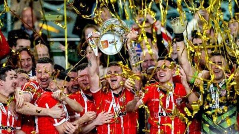 Derry City claim FAI Cup with comprehensive 4-0 win over Shelbourne