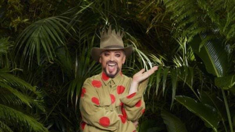 Boy George chants while navigating chamber of snakes in I’m A Celebrity trial Boy George chants while navigating chamber of snakes in I’m A Celebrity trial