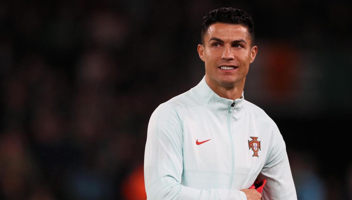 Portugal's Cristiano Ronaldo before the FIFA World Cup Qualifying match at the Aviva Stadium, Dublin back 2021.