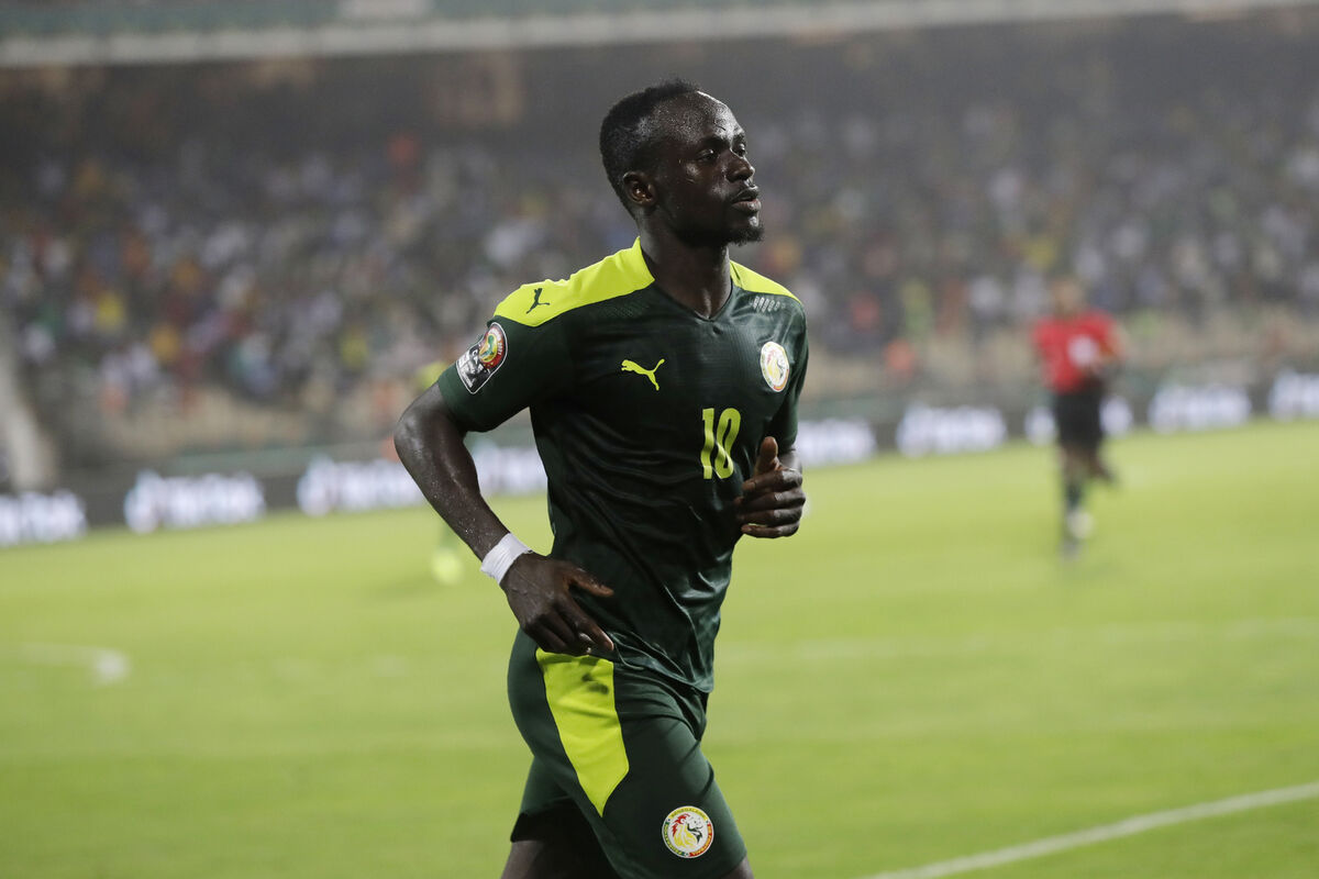 Senegal's Sadio Mane celebrates scoring in the African Cup of Nations earlier this year. Sadly, it was announced yesterday that he will miss the tournament due to injury. Picture: AP Photo/Sunday Alamba