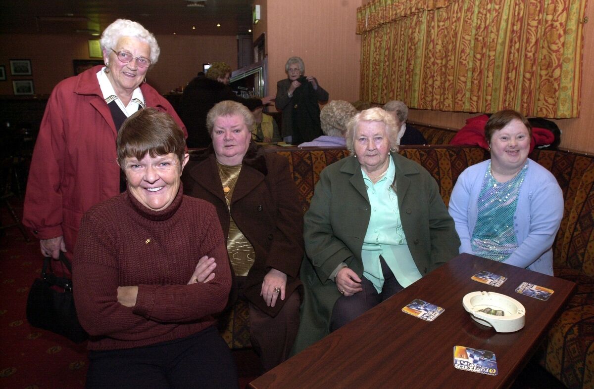 Pictured in 2001 at St Vincent's Hurling and Football club for the COFFA house Christmas party, were Mary McDonnell, Maeve Fortune, Catherine McSweeney, Sheila McSweeney and Marie Fitzpatrick. Picture: Gavin Browne Pictured in 2001 at St Vincent's Hurling and Football club for the COFFA house Christmas party, were Mary McDonnell, Maeve Fortune, Catherine McSweeney, Sheila McSweeney and Marie Fitzpatrick. Picture: Gavin Browne