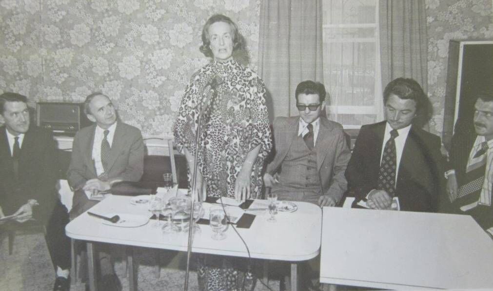 Rita Childers opening COFFA House in 1975. Rita Childers opening COFFA House in 1975.