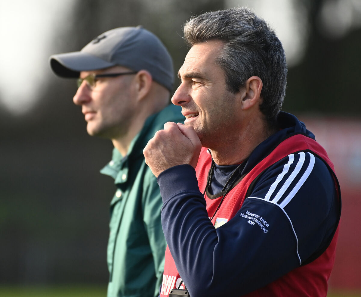 Ballygiblin's coach /trainer Ronan Dwane against Colligan' during the AIB clubs Munster JHC semi final at Pairc Ui Rinn. Picture; Eddie O'Hare