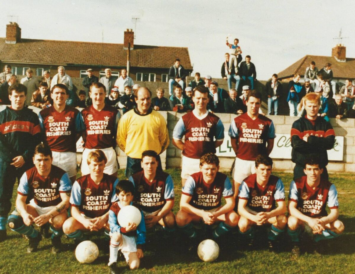 A Cobh Ramblers team featuring Roy Keane, second right in the front row.