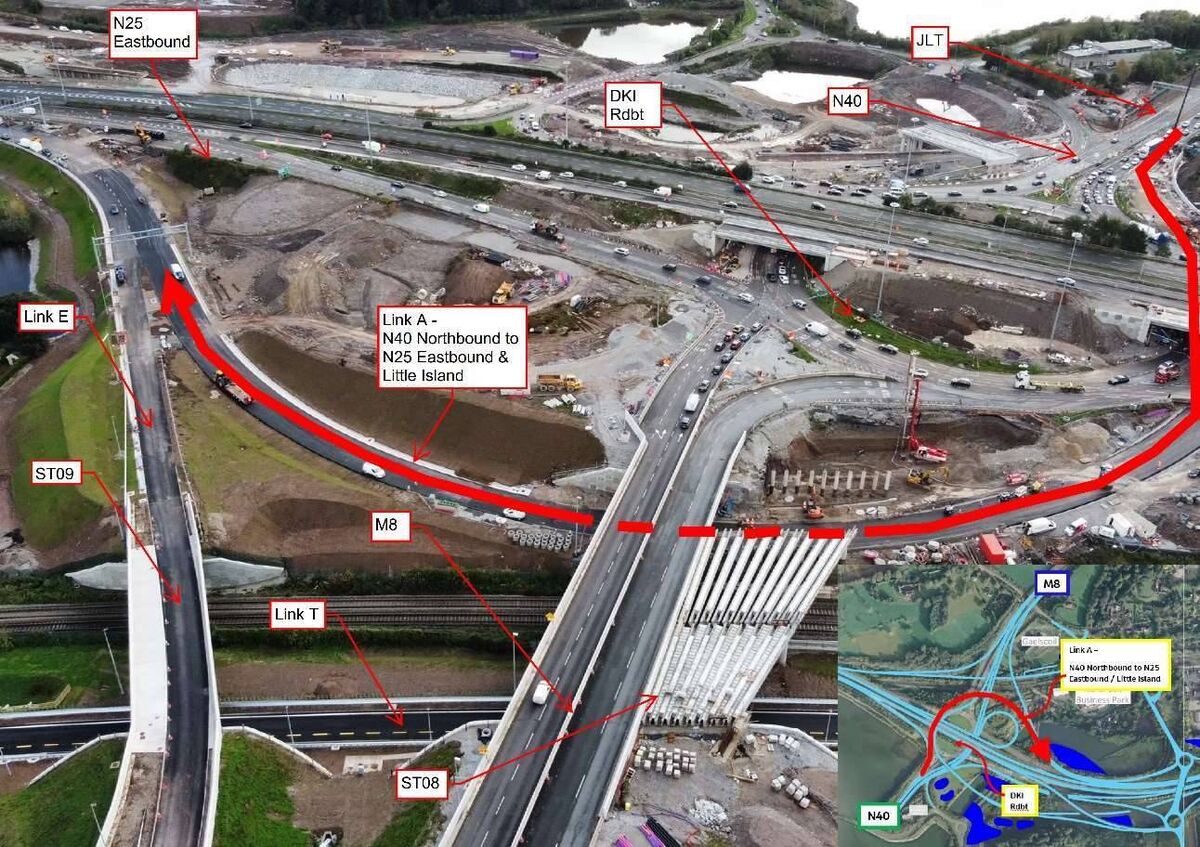 Link A - N40 Northbound to N25 Eastbound / Little Island. Dunkettle Interchange Link A - N40 Northbound to N25 Eastbound / Little Island. Dunkettle Interchange