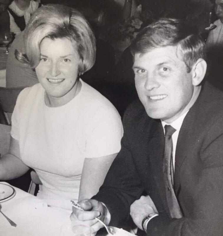 Ray Cowhie with his wife Cara. 