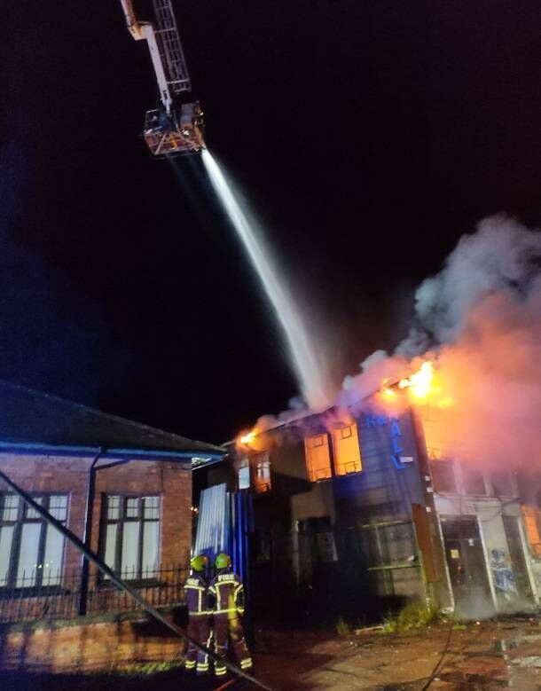 Emergency services were alerted to a fire at the former R&H Hall office building at 2.17am this morning. Pic: Cork City Fire Brigade Emergency services were alerted to a fire at the former R&H Hall office building at 2.17am this morning. Pic: Cork City Fire Brigade