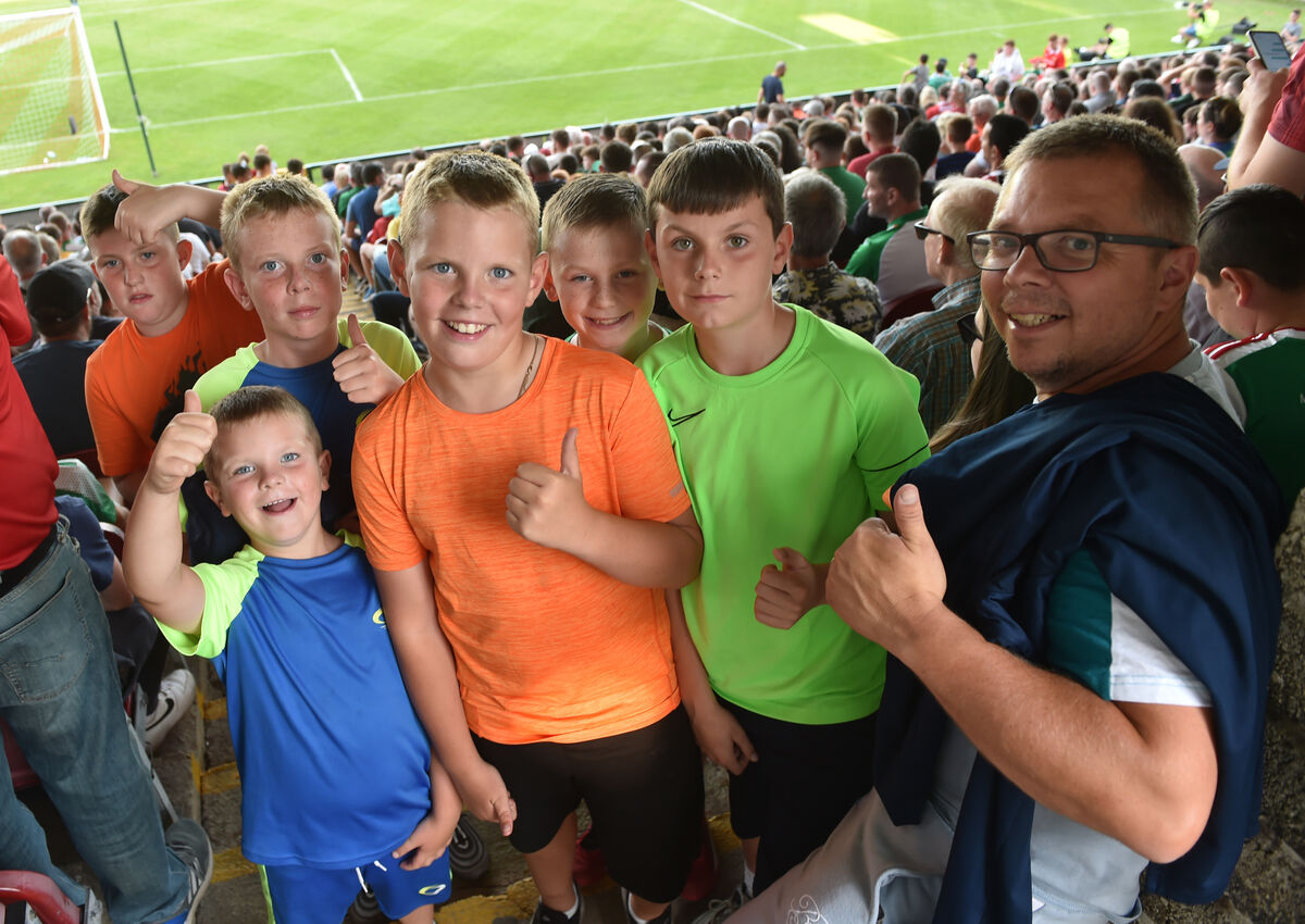 A group from Mayfield, part of the 6,000-plus fans at Cork City and Galway United last summer. Picture: Eddie O'Hare A group from Mayfield, part of the 6,000-plus fans at Cork City and Galway United last summer. Picture: Eddie O'Hare