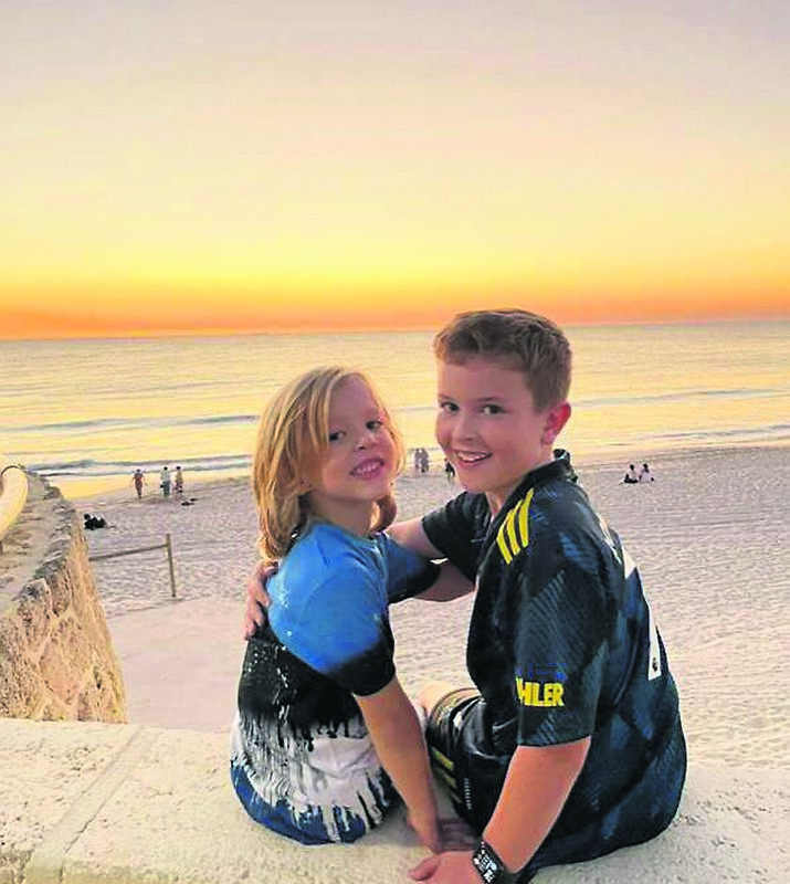 Zack nd Jaxon enjoying the sun in Perth