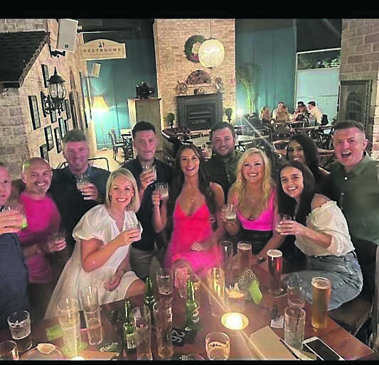 Rebecca and Lenny with their Cork friends in Perth
