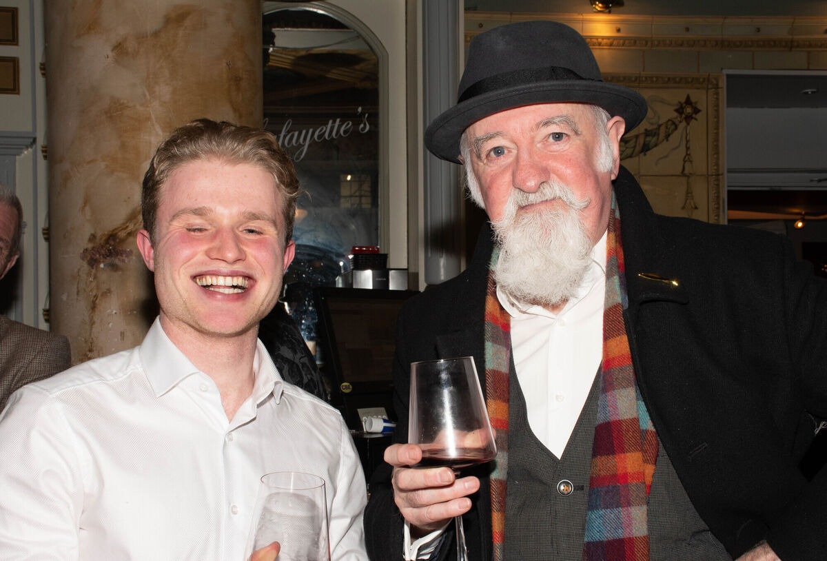Mark Kelleher and Mick Hannigan from Cork seen attending the recent Alliance Francais 75th anniversary reception in the Imperial Hotel. Picture: Howard Crowdy