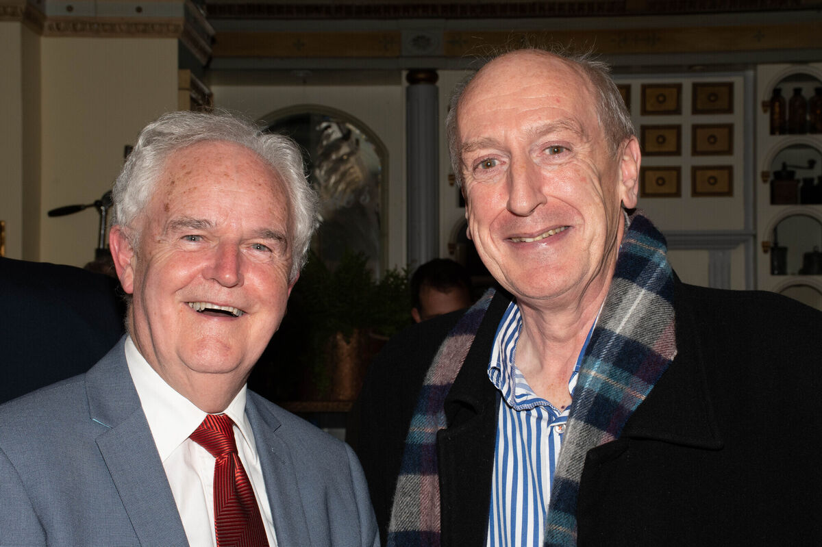 Darren Courtney, MTU and Maurice Gubbins, Editor The Echo, seen at the recent Alliance Francais 75th anniversary reception in the Imperial Hotel in Cork. Picture: Howard Crowdy