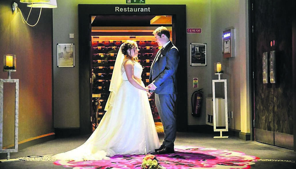 Sharon Hanna and Ruairi Ryan on their wedding day. They both work for Musgraves, she with Super Valu and he for Centra Sharon Hanna and Ruairi Ryan on their wedding day. They both work for Musgraves, she with Super Valu and he for Centra
