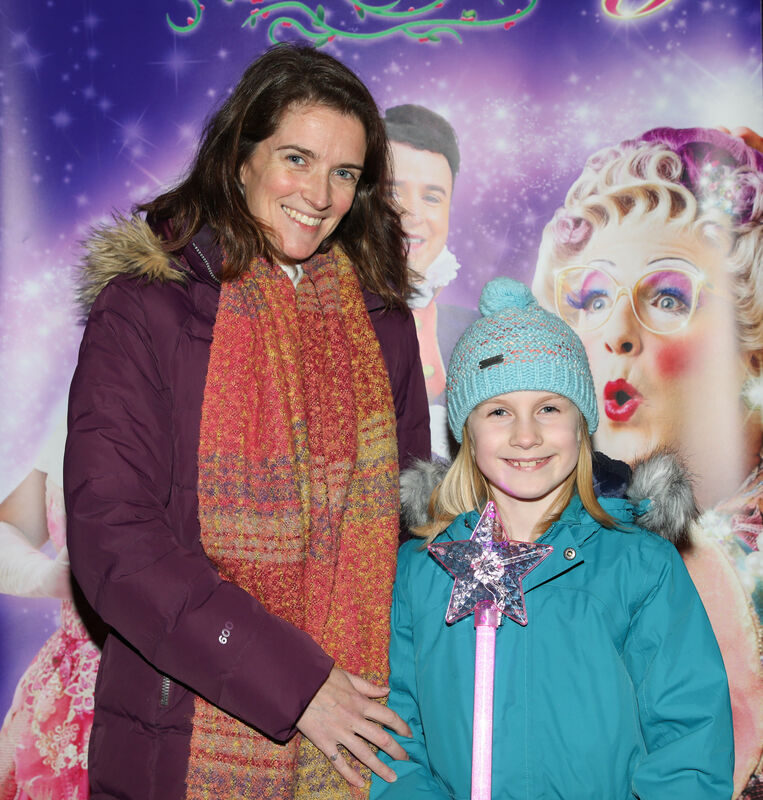 Katie Sandham with Haidee O' Mahony from Bweeng at the official opening night of Sleeping Beauty which is this years Christmas Panto at the Opera House, Cork. - Picture David Creedon