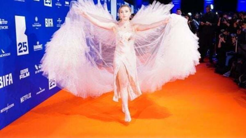 Florence Pugh dazzles in pink on British Independent Film Awards red carpet Florence Pugh dazzles in pink on British Independent Film Awards red carpet