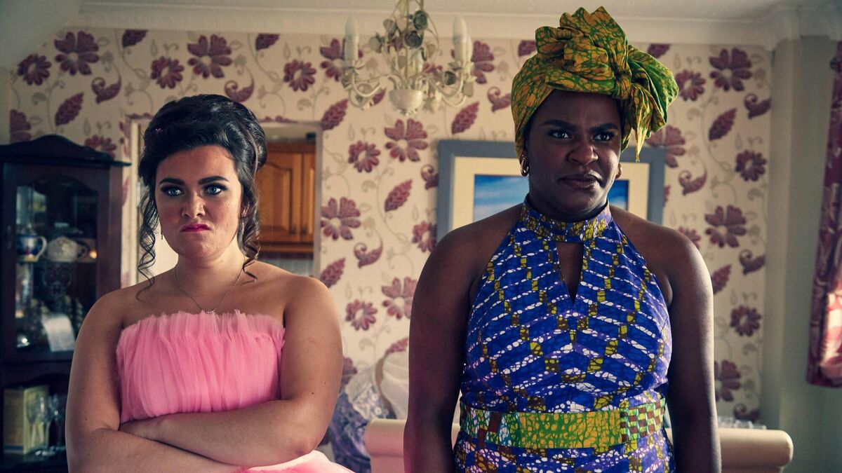 Demi Isaac Oviawe (right) in The Young Offenders. Photograph: Miki Barlok Demi Isaac Oviawe (right) in The Young Offenders. Photograph: Miki Barlok