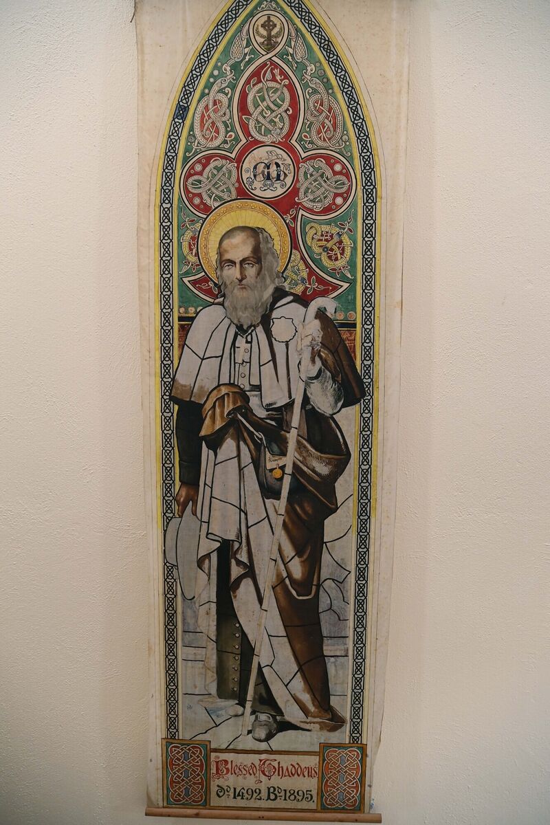 A tapestry of Blessed Thaddeus in the Cathedral of St Mary &amp; St Anne, Cork. Picture: Denis Minihane