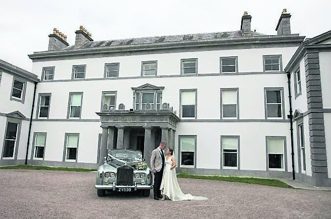 Christina O’Riordan and Crowley on their wedding day - they wed in Macroom and the reception was in Garryvoe Christina O’Riordan and Crowley on their wedding day - they wed in Macroom and the reception was in Garryvoe